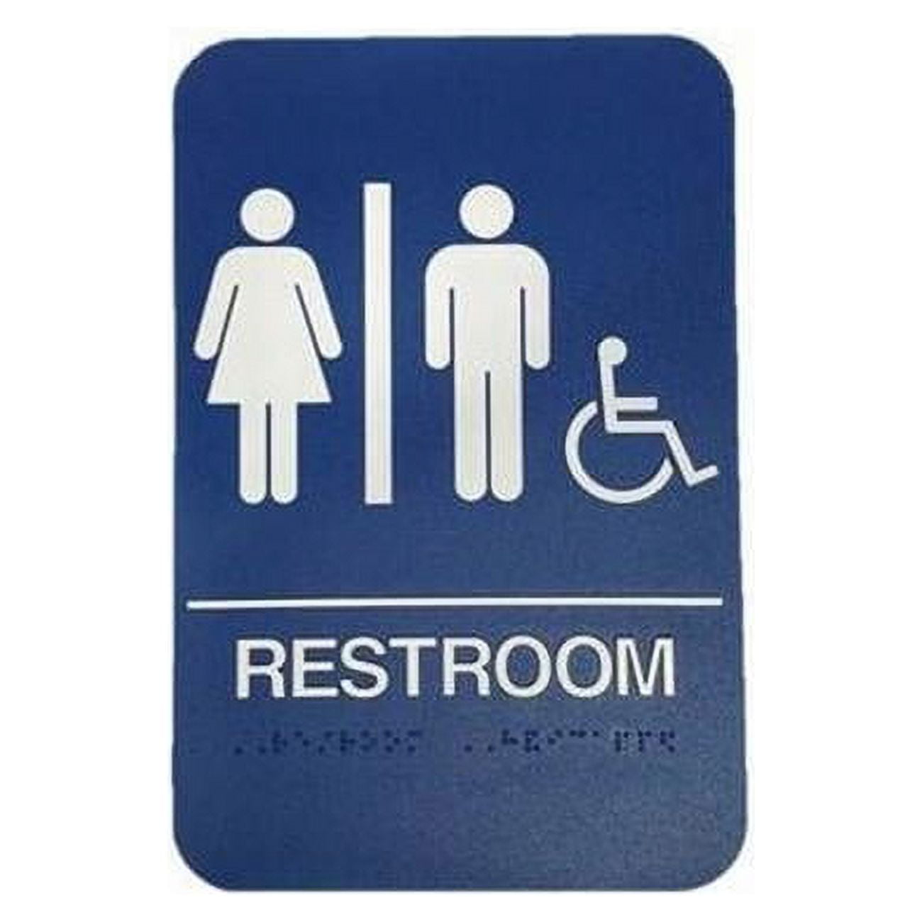 Don-Jo Men & Women Handicap ADA Bathroom Sign, Blue - Walmart.com