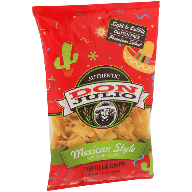 Don Julio Authentic Mexican Style Yellow Corn Tortilla Chips 18oz Bag