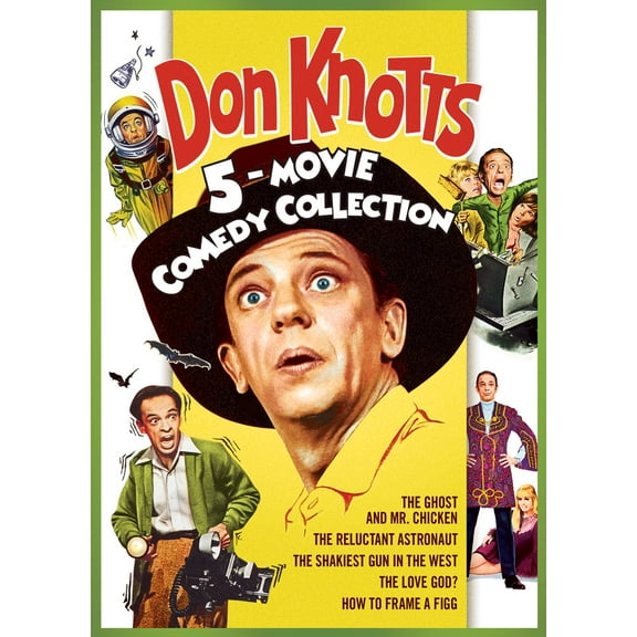 Don Knotts 5-Movie Collection (Ghost & Mr Chicken/Reluctant Astronuat/Shakiest Gun/Love God/How To Frame) (DVD, Vintage Art)