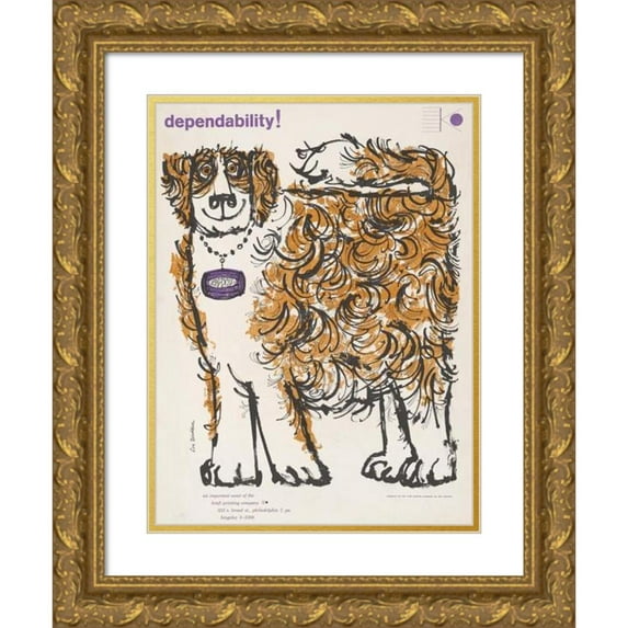 Don Madden 12x14 Gold Ornate Wood Frame and Double Matted Museum Art Print Titled - Dependability! (1962)