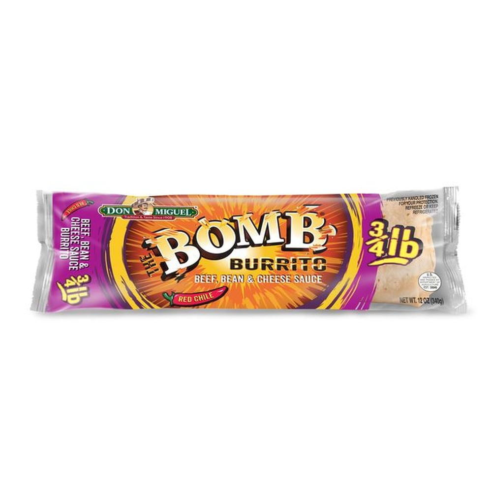 Don Miguel Beef Bean and Cheese Sauce with Red Chile Burrito, 12 Ounce -- 12 per case
