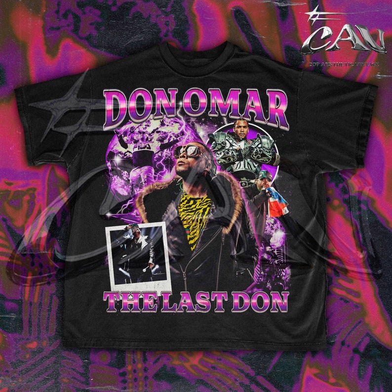 Don Omar 90's Style T-Shirt | Puerto Rican Reggaeton Legend - Walmart.com