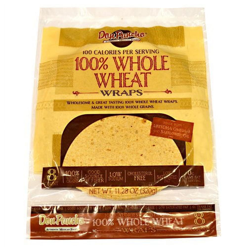 Don Pancho 100 Whole Wheat Wraps, 8 ct