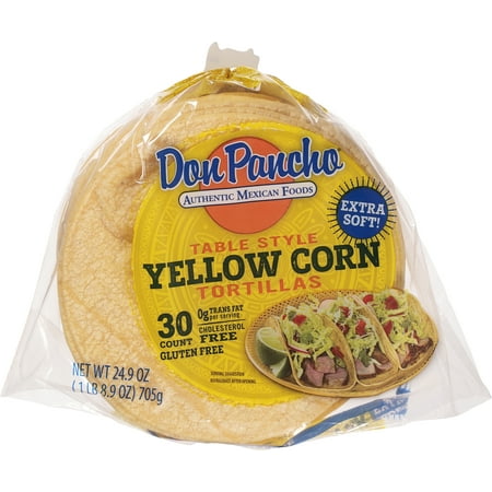 Don Pancho Miaz Dorado Yellow Corn Tortilla 5.25", 25 oz, 30 Count