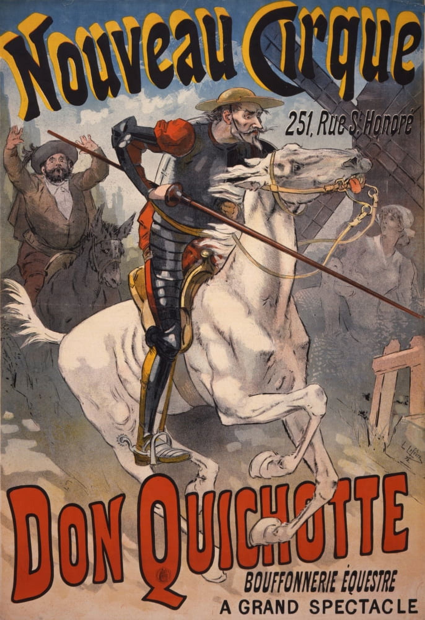 Don Quichotte 1892 Canvas Art - Lucien Lefvre (18 x 24)