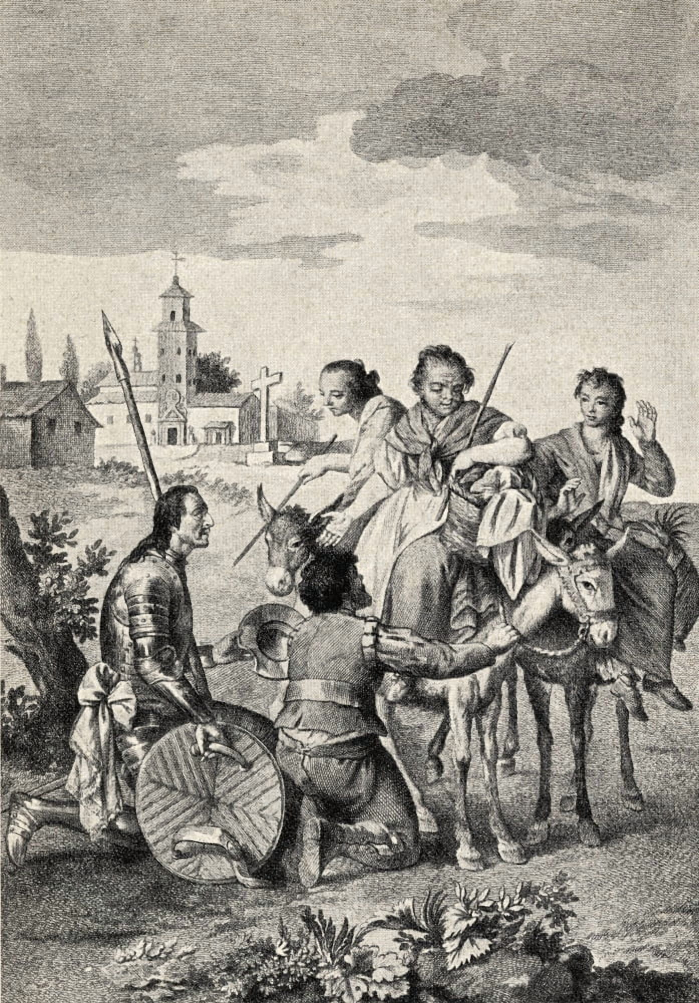 Don Quixote And Dulcinea From Don Quixote De La Mancha By Miguel De Cervantes Saavedra From Die Gartenlaube Published 1905 Canvas Art - Ken Welsh Design Pics (12 x 17)