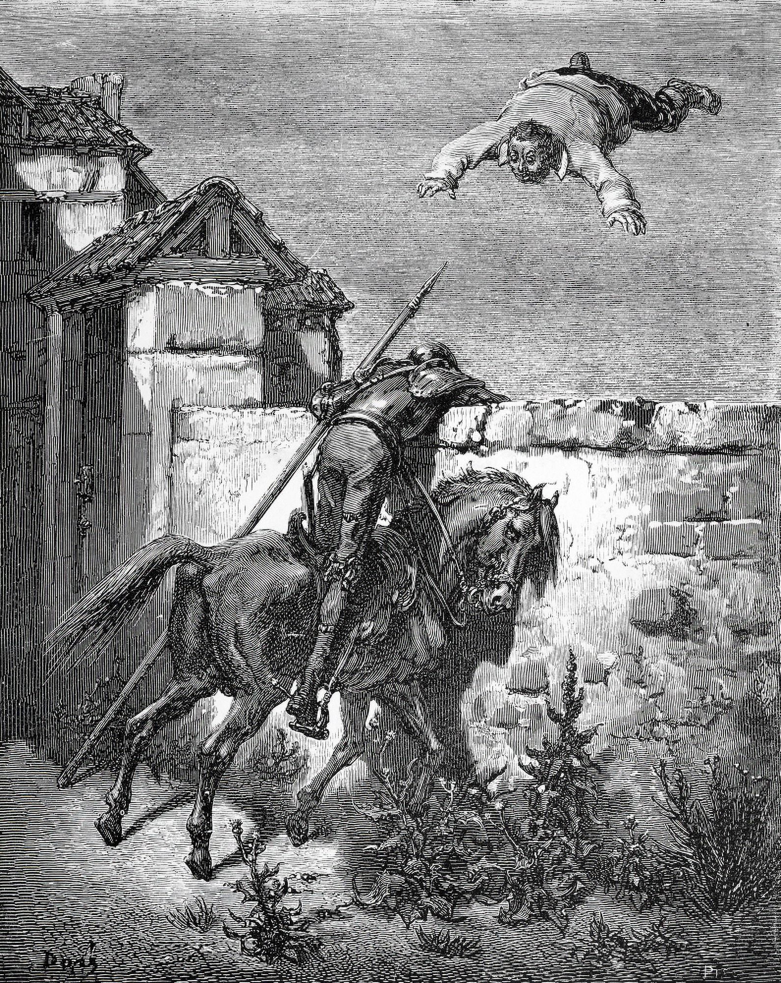 Don Quixote. /Ndon Quixote Finds His Squire Sancho Panza Being Tossed 