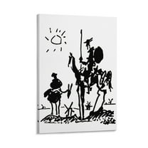 Don Quixote Pablo Picasso Poster Wall Art Picture Painting Poster Canvas Print Posters Artworks Bedroom Living Room Decor 24x36inch(60x90cm)