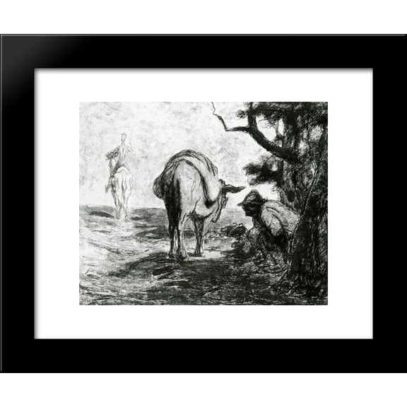Don Quixote and Sancho Pansa 20x24 Framed Art Print by Honore Daumier