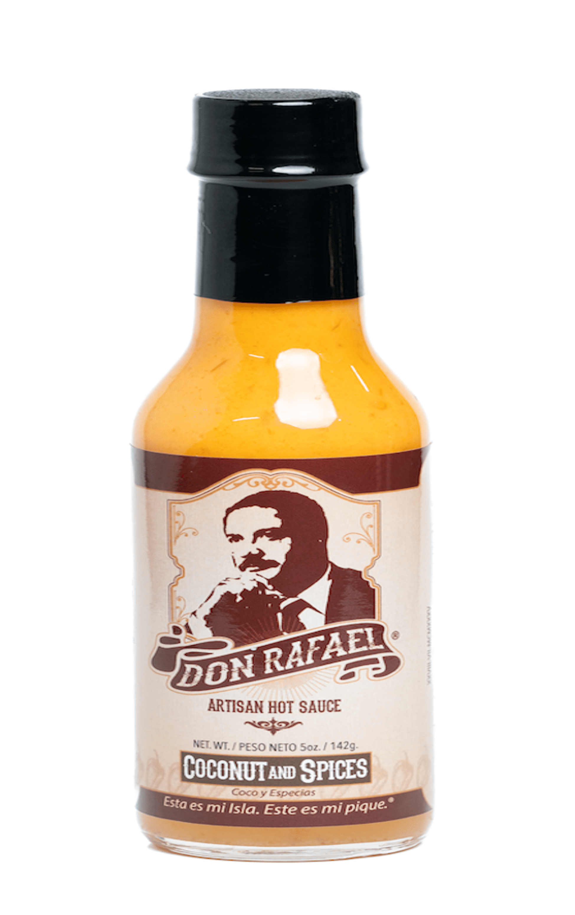 Don Rafael Artisan Coconut and Spices, 5 oz, Hot Sauce, Glass Bottle, No Allergen