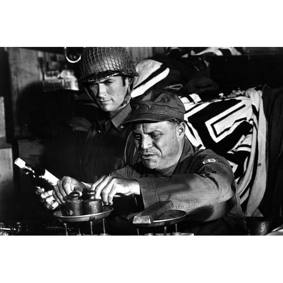 Don Rickles and Clint Eastwood in Kelly's Heroes weighing gold 24x36 Poster