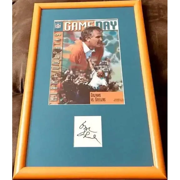 Don Shula autograph framed Dolphins 1994 program cover JSA