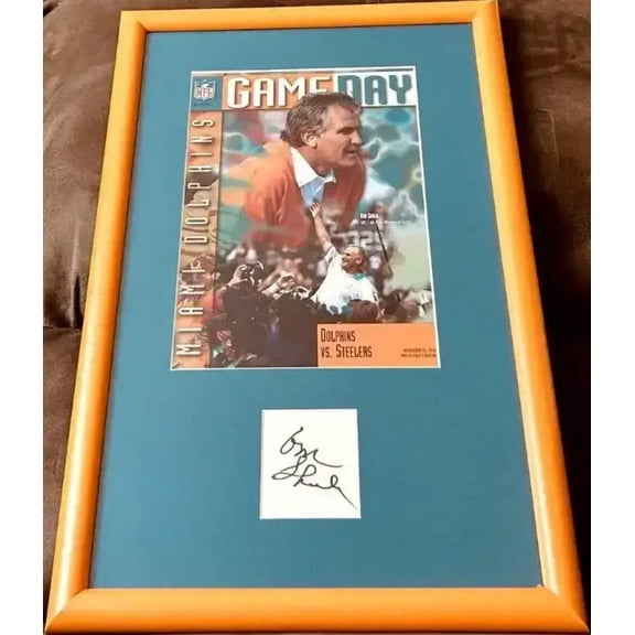 Don Shula autograph framed Dolphins 1994 program cover JSA