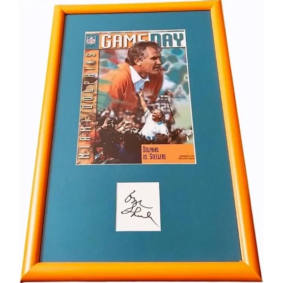 Don Shula autograph framed Dolphins 1994 program cover JSA