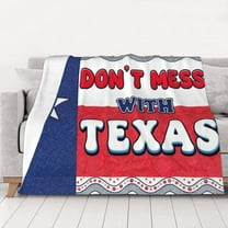 Don'T Mess With Texas Flag Throw Blanket Warm Camping Outdoor Light Weight Cozy Blanket for Couch Sofa Bed 80"x60"