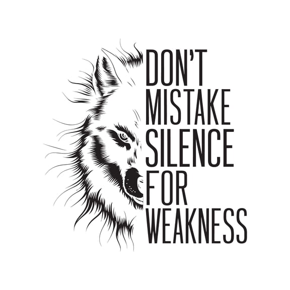 Don'T Mistake Silence For Weakness Empowering Encouraging Uplifting Life Quote Wall Art Sticker Designs Vinyl Stickers For Home House Walls Rooms Windows Bedroom Decoration Size (12x12 inch)