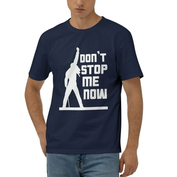 Don'T Stop Me Now! Cotton T-Shirt Navy Blue X-Large