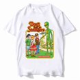 thumbnail image 1 of Don’T Talk To Strangers Print T-Shirt Street Breathable Alien Tshirt Fashion Loose Tees High Quality Cotton Clothes Men Women, 1 of 9