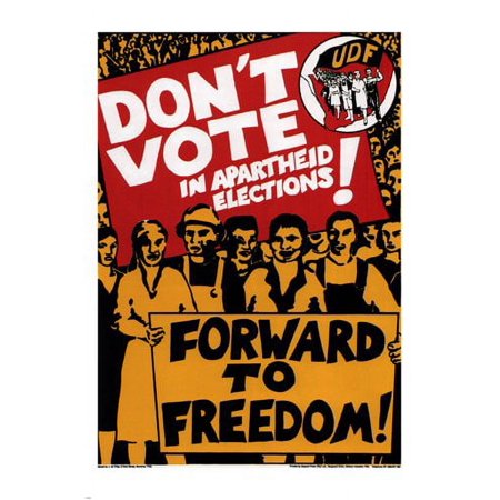 Don'T Vote In Apartheid Elections Political Poster South Africa 1984 20x30