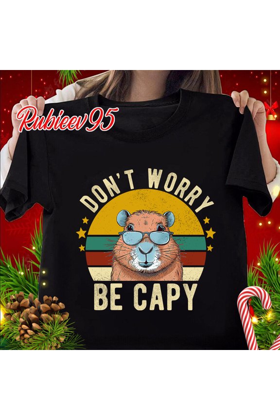 Don�T Worry Be Capy T-Shirt Capybara Shirt Capybara Vintage Shirt Capyb