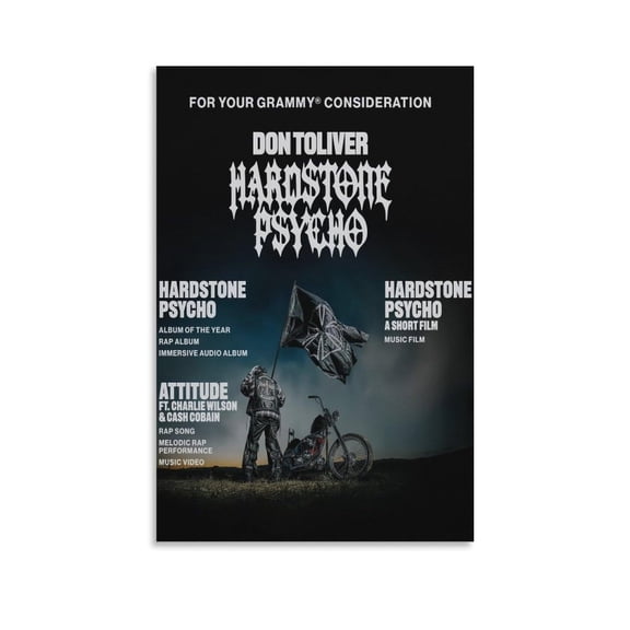 Don Toliver Hardstone Psycho Poster 2 Canvas Wall Art Print For Room Aesthetic And Decor Poster For Bedroom Living Room Bathroom Kitchen Office Decor