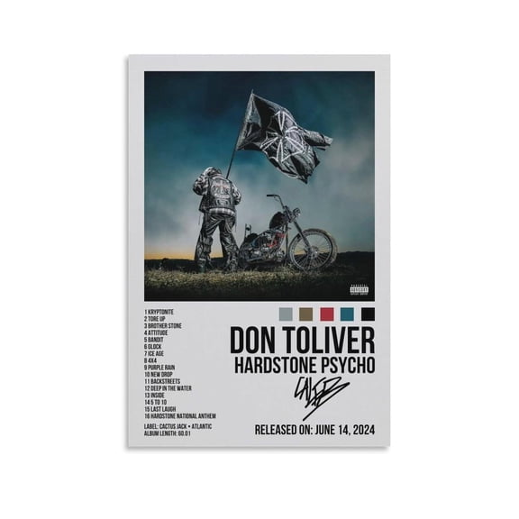 Don Toliver Hardstone Psycho Poster 3 Canvas Wall Art Print For Room Aesthetic And Decor Poster For Bedroom Living Room Bathroom Kitchen Office Decor