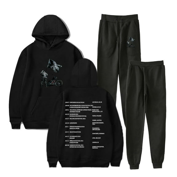 Don Toliver Hardstone Psycho Tour 2024 Hoodie Suit 2 Pieces Sets