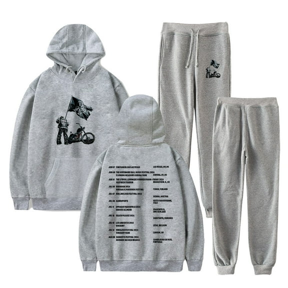 Don Toliver Hardstone Psycho Tour 2024 Hoodie Suit 2 Pieces Sets