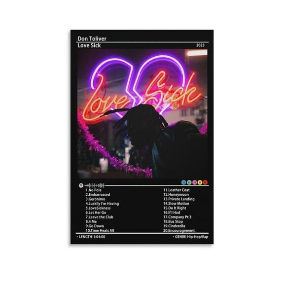 Don Toliver Love Sick 1 Canvas Poster Bedroom Decoration Landscape Office Valentine's Birthday Gift