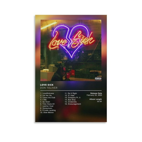 Don Toliver Love Sick Canvas Poster Bedroom Decoration Landscape Office Valentine's Birthday Gift