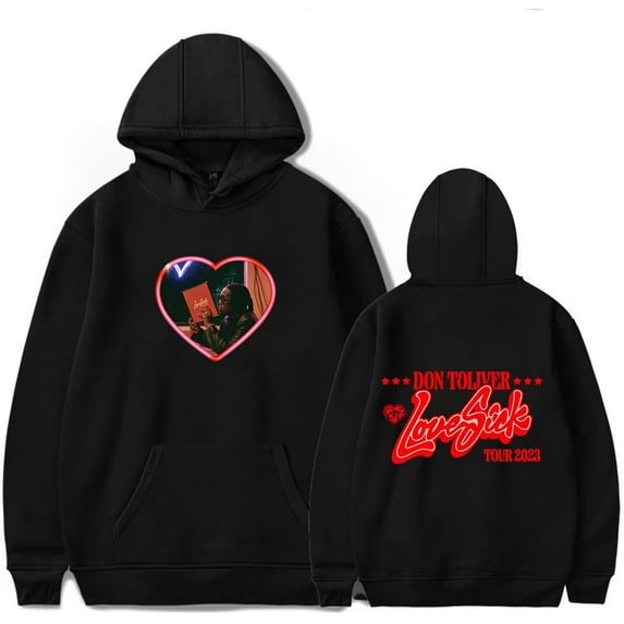 Don Toliver Love Sick Merch Hoodie Men's Long - Sleeve Hooded Pullover Sweatshirt for Winter
