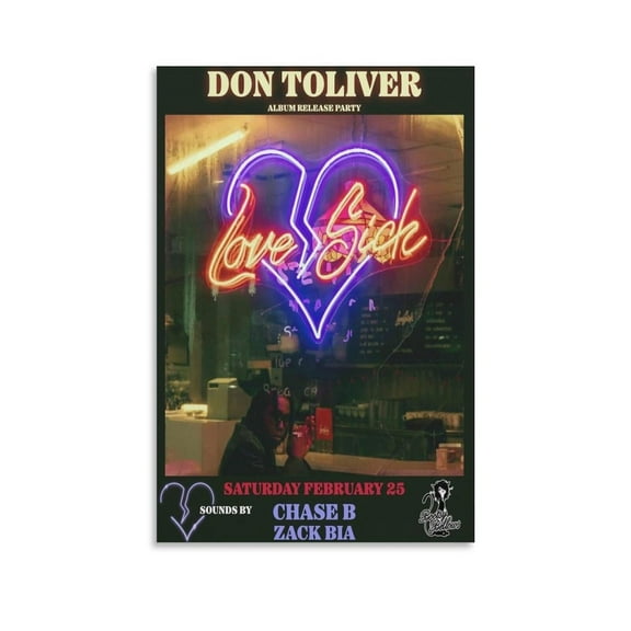 Don Toliver Love Sick Music Poster Canvas Wall Art Posters For Room Aesthetic And DecorCanvas Painting Posters And Prints Wall Art for Living Room Bedroom Decor