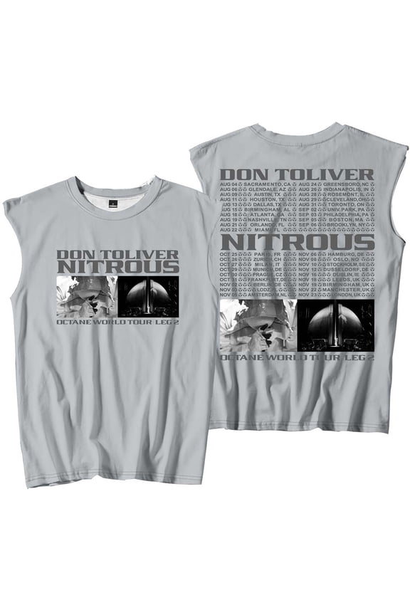 Don Toliver Nitrous Octane World Tour Tank Tops Sleeveless T-Shirt port Vest Women Men Casual Outdoor Sportwear
