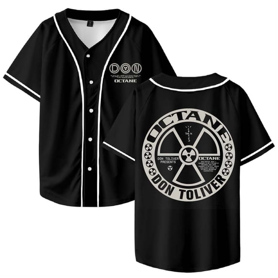 Don Toliver Octane Gear Merch Baseball Jersey Shirt V-Neck Women Men Short Sleeve Streetwear Clothes