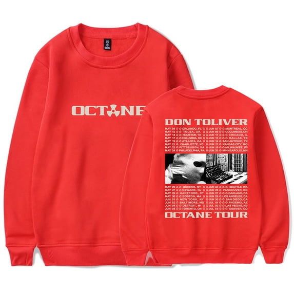 Don Toliver Octane Tour 2026 Crewneck Long Sleeve Streetwear Women Men Pullover Sweatshirt