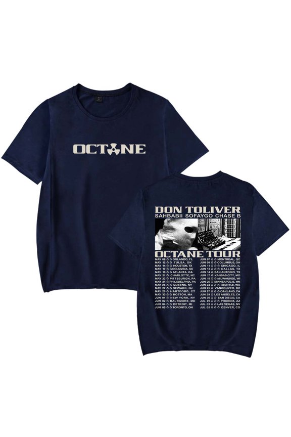 Don Toliver Octane Tour 2026 Merch T-Shirt Women Men Casual Crewneck Short Sleeve Tee