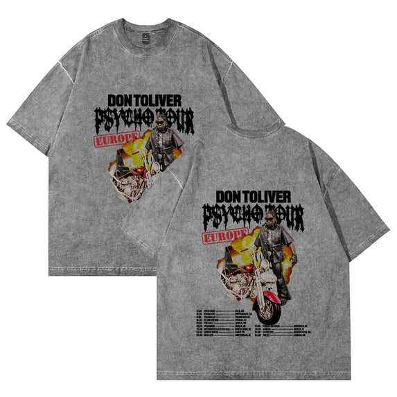 Don Toliver Psycho Tour 2025 T-Shirt Cotton Vintage Wash Tee For Women/Men Unisex Short Sleeve Tshirt Streetwear