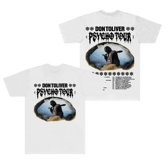 Don Toliver Psycho Tour Merch T-shirts New Logo Tee Summer Women Men Fashion HipHop Short Sleeve Top