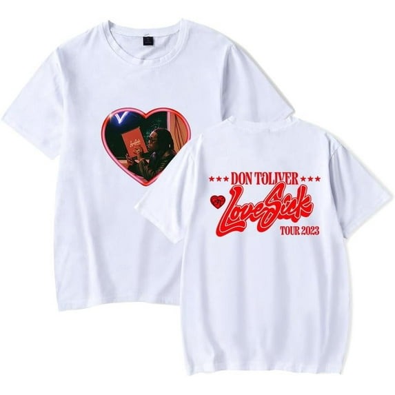 Don Toliver T-shirt Love Sick Tour Merch Women Men Summer Classic Crewneck Short Sleeve Tee