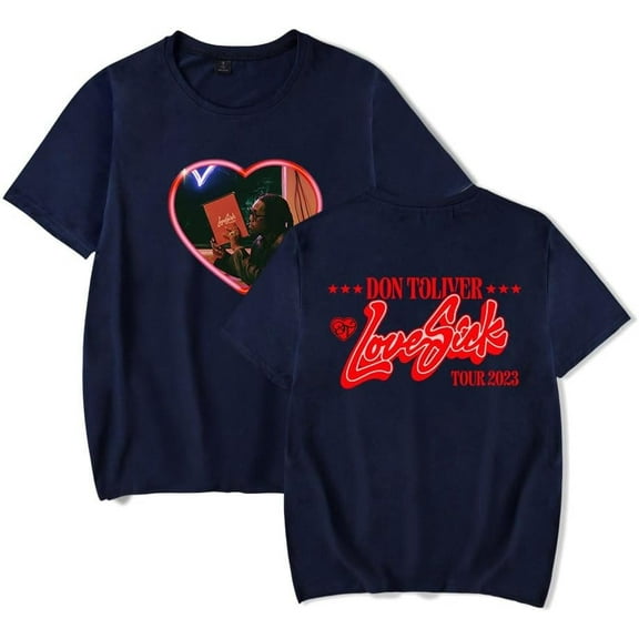Don Toliver T-shirt Love Sick Tour Merch Women Men Summer Classic Crewneck Short Sleeve Tee