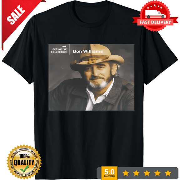 Don WILLIAMS T SHIRT the definitive collection vinyl cover SMALL MEDIUM LARGE XL, LIMITED EDITION-TH66997