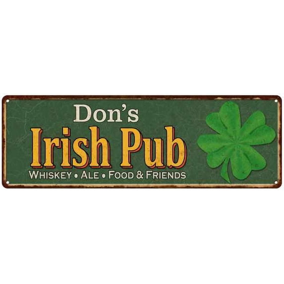 Don's Irish Pub Sign Bar Man Cave 6x18 206180010008