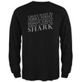 thumbnail image 1 of Don't Adult Today Just Shark Black Adult Long Sleeve T-Shirt - Large, 1 of 1