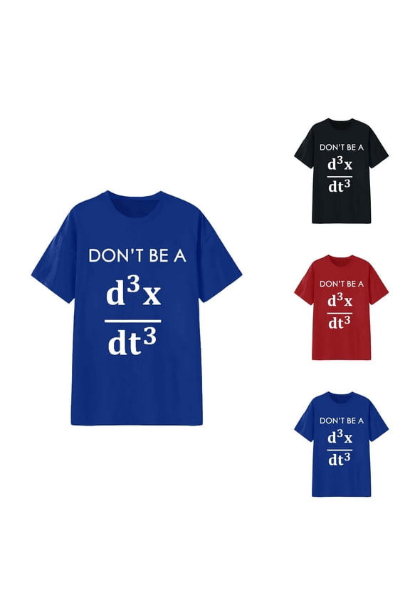 Don't Be A Jerk Graphic Tees for Men Women 2026 Summer Casual Crewneck Funny Math Scholar Teacher Nerd T Shirts