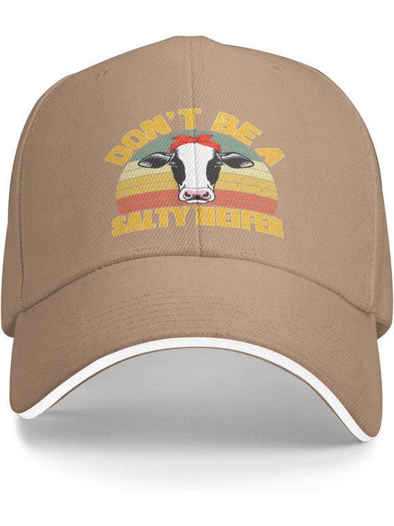 Don't Be A Salty Heifer Hat for Men Women Baseball Cap Funny Gifts Trucker Hat