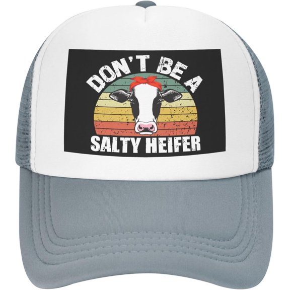 Don't Be A Salty Heifer Mesh Hat Men Women Baseball Cap Trucker Hat Sports Hat