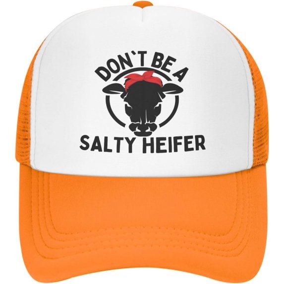 Don't Be A Salty Heifer Mesh Hat Men Women Baseball Cap Trucker Hat Sports Hat