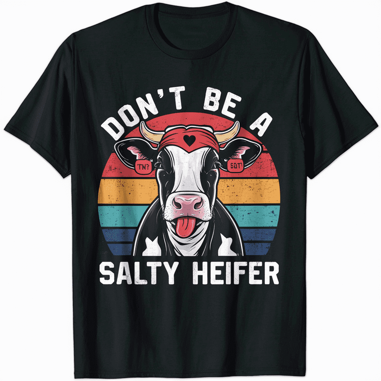 Don't Be A Salty Heifer Shirt Heifer Cow Lover Gift Don't Be A Salty Heifer Shirt Heifer Cow Lover Gift