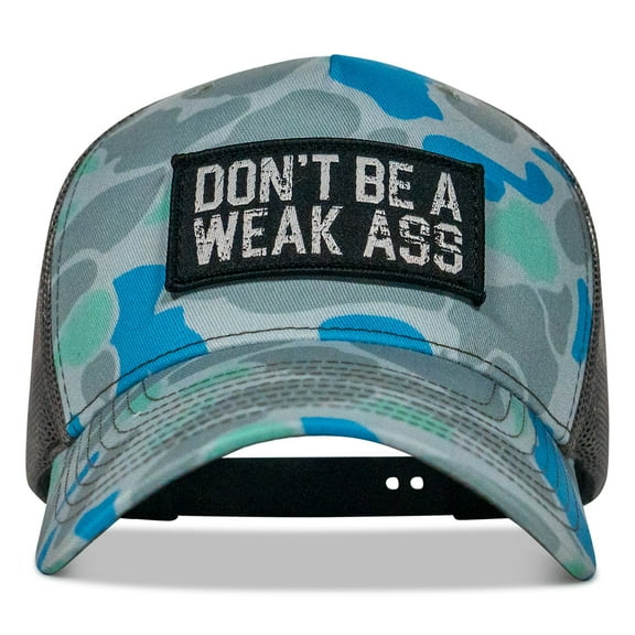 Don't Be A Weak Ass Patch Snapback Saltwater Duck Camo / Gray