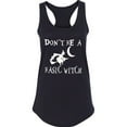 thumbnail image 1 of Don't Be Basic Witch White Logo Lady Tank Top Halloween Boo Women Tank Color Black Small, 1 of 2